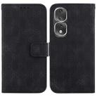 For Honor 70 Double 8-shaped Embossed Leather Phone Case(Black) - 1