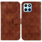 For Honor X7 Double 8-shaped Embossed Leather Phone Case(Brown) - 1