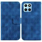 For Honor X7 Double 8-shaped Embossed Leather Phone Case(Blue) - 1