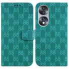 For Honor 50 Lite / Huawei nova 8i Double 8-shaped Embossed Leather Phone Case(Green) - 1