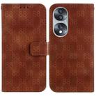 For Honor 50 Lite / Huawei nova 8i Double 8-shaped Embossed Leather Phone Case(Brown) - 1