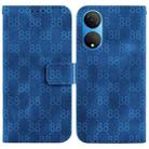 For Honor 20 / Huawei nova 5T Double 8-shaped Embossed Leather Phone Case(Blue) - 1