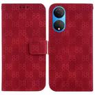 For Honor 20 / Huawei nova 5T Double 8-shaped Embossed Leather Phone Case(Red) - 1