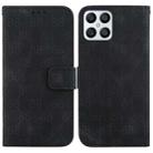 For Honor X8 Double 8-shaped Embossed Leather Phone Case(Black) - 1