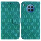 For Honor 50 Lite / Huawei nova 8i Double 8-shaped Embossed Leather Phone Case(Green) - 1