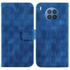 For Honor 50 Lite / Huawei nova 8i Double 8-shaped Embossed Leather Phone Case(Blue) - 1