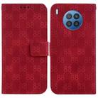 For Honor 50 Lite / Huawei nova 8i Double 8-shaped Embossed Leather Phone Case(Red) - 1