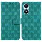 For Honor X5 Plus / Play 40C Double 8-shaped Embossed Leather Phone Case(Green) - 1