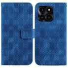 For Honor X6a Double 8-shaped Embossed Leather Phone Case(Blue) - 1