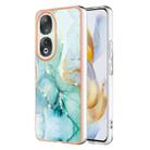 For Honor 90 5G Electroplating Marble Dual-side IMD Phone Case(Green 003) - 1