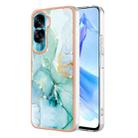 For Honor 90 Lite 5G Electroplating Marble Dual-side IMD Phone Case(Green 003) - 1