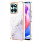 For Honor X6a Electroplating Marble Dual-side IMD Phone Case(White 006) - 1