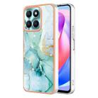 For Honor X6a Electroplating Marble Dual-side IMD Phone Case(Green 003) - 1