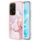 For Honor 200 Lite Global Electroplating Marble Dual-side IMD Phone Case(Rose Gold 005) - 1