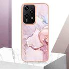 For Honor 200 Lite Global Electroplating Marble Dual-side IMD Phone Case(Rose Gold 005) - 2