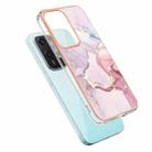 For Honor 200 Lite Global Electroplating Marble Dual-side IMD Phone Case(Rose Gold 005) - 3