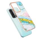 For Honor 200 Lite Global Electroplating Marble Dual-side IMD Phone Case(Green 004) - 3