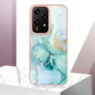 For Honor 200 Lite Global Electroplating Marble Dual-side IMD Phone Case(Green 003) - 2