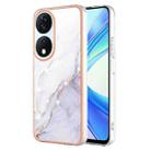 For Honor X7b 4G / X7b 5G Electroplating Marble Dual-side IMD Phone Case(White 006) - 1