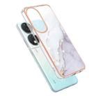 For Honor X7b 4G / X7b 5G Electroplating Marble Dual-side IMD Phone Case(White 006) - 3