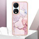 For Honor X7b 4G / X7b 5G Electroplating Marble Dual-side IMD Phone Case(Rose Gold 005) - 2