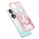 For Honor X7b 4G / X7b 5G Electroplating Marble Dual-side IMD Phone Case(Rose Gold 005) - 3