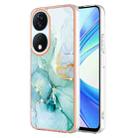 For Honor X7b 4G / X7b 5G Electroplating Marble Dual-side IMD Phone Case(Green 003) - 1