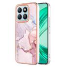 For Honor X8b Electroplating Marble Dual-side IMD Phone Case(Rose Gold 005) - 1