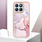 For Honor X8b Electroplating Marble Dual-side IMD Phone Case(Rose Gold 005) - 2