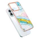 For Honor X8b Electroplating Marble Dual-side IMD Phone Case(Green 004) - 3