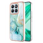 For Honor X8b Electroplating Marble Dual-side IMD Phone Case(Green 003) - 1