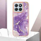 For Honor X8b Electroplating Marble Dual-side IMD Phone Case(Purple 002) - 2