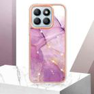 For Honor X8b Electroplating Marble Dual-side IMD Phone Case(Purple 001) - 2