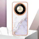 For Honor X9b Electroplating Marble Dual-side IMD Phone Case(White 006) - 2