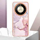 For Honor X9b Electroplating Marble Dual-side IMD Phone Case(Rose Gold 005) - 2