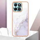 For Honor X6b Electroplating Marble Dual-side IMD Phone Case(White 006) - 2