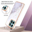 For Honor X6b Electroplating Marble Dual-side IMD Phone Case(White 006) - 3