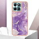 For Honor X6b Electroplating Marble Dual-side IMD Phone Case(Purple 002) - 2