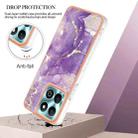 For Honor X6b Electroplating Marble Dual-side IMD Phone Case(Purple 002) - 3