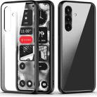For Samsung Galaxy A34 5G Transparent Shockproof TPU Phone Case(Black) - 1