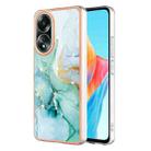 For OPPO A58 4G Electroplating Marble Dual-side IMD Phone Case(Green 003) - 1