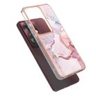 For OPPO Reno11 F 5G Global Electroplating Marble Dual-side IMD Phone Case(Rose Gold 005) - 3