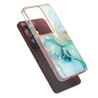 For OPPO Reno11 F 5G Global Electroplating Marble Dual-side IMD Phone Case(Green 003) - 3