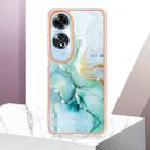 For OPPO A60 Electroplating Marble Dual-side IMD Phone Case(Green 003) - 2