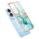 For OPPO A60 Electroplating Marble Dual-side IMD Phone Case(Green 003) - 3