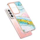 For OPPO Reno12 Global Electroplating Marble Dual-side IMD Phone Case(Green 004) - 3