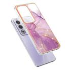 For OPPO A80 5G / A3 Pro Global Electroplating Marble Dual-side IMD Phone Case(Purple 001) - 3