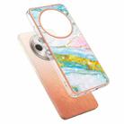 For OPPO Reno12 F 5G Electroplating Marble Dual-side IMD Phone Case(Green 004) - 3