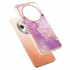 For OPPO Reno12 F 5G Electroplating Marble Dual-side IMD Phone Case(Purple 001) - 3