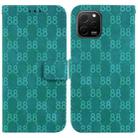 For Huawei nova Y61 / Enjoy 50z Double 8-shaped Embossed Leather Phone Case(Green) - 1